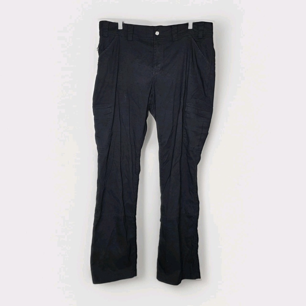Duluth CO Cargo Pants Black Womens 16x33 Long Lightweight Hiking Outdoor